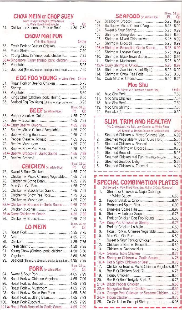 Menu page 2