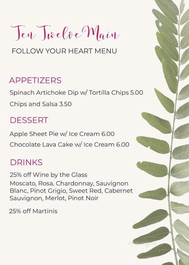 Menu page 1