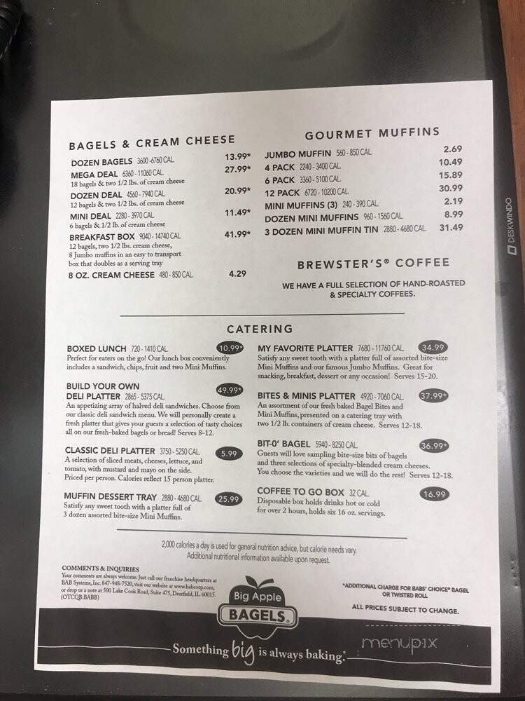 Menu page 1