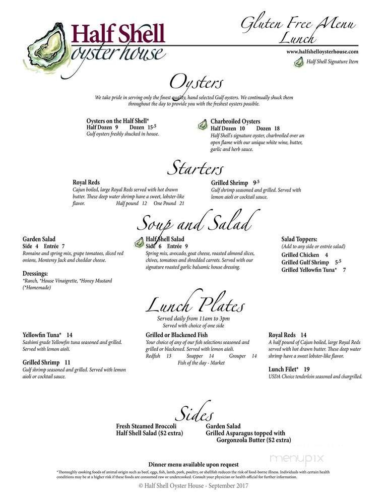 Menu page 1