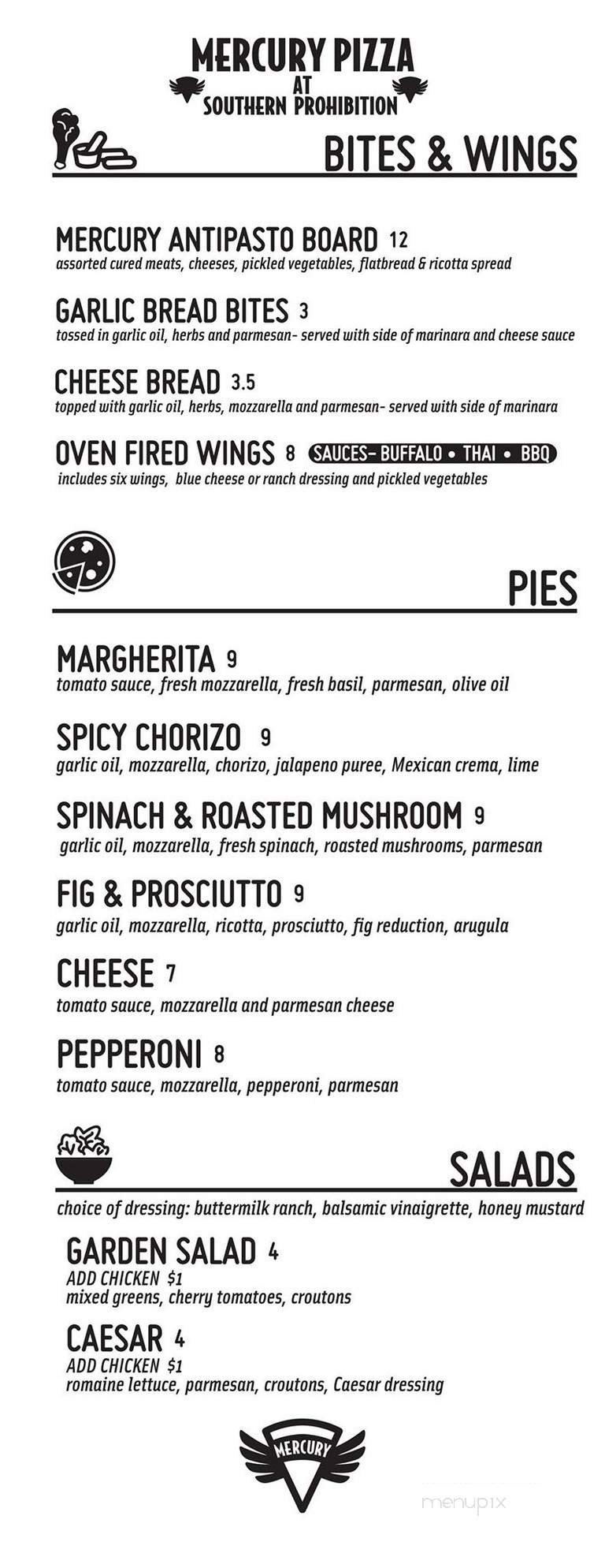 Menu page 1
