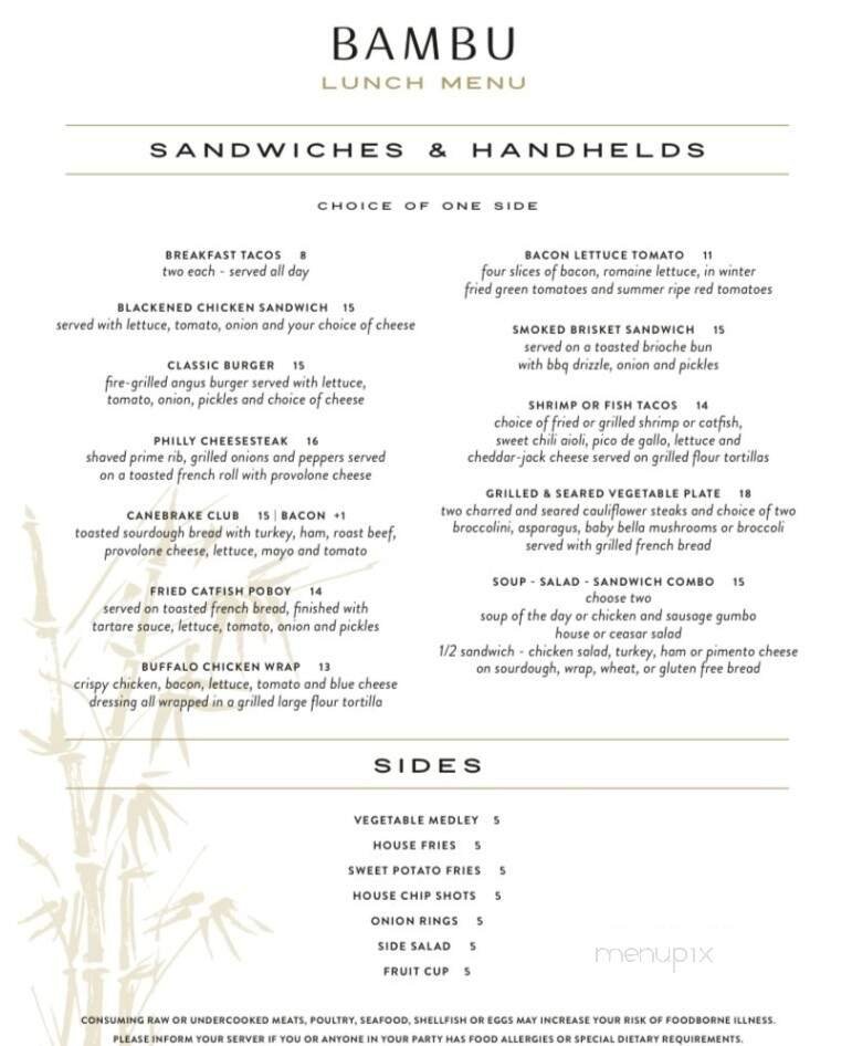 Menu page 1