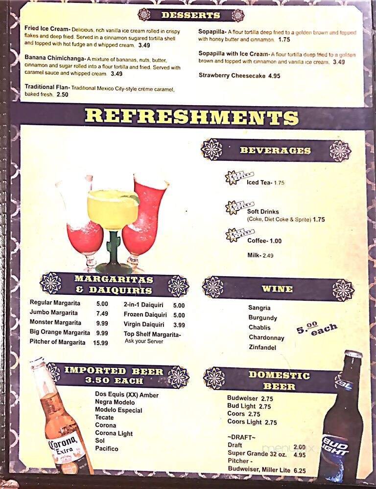 Menu page 1