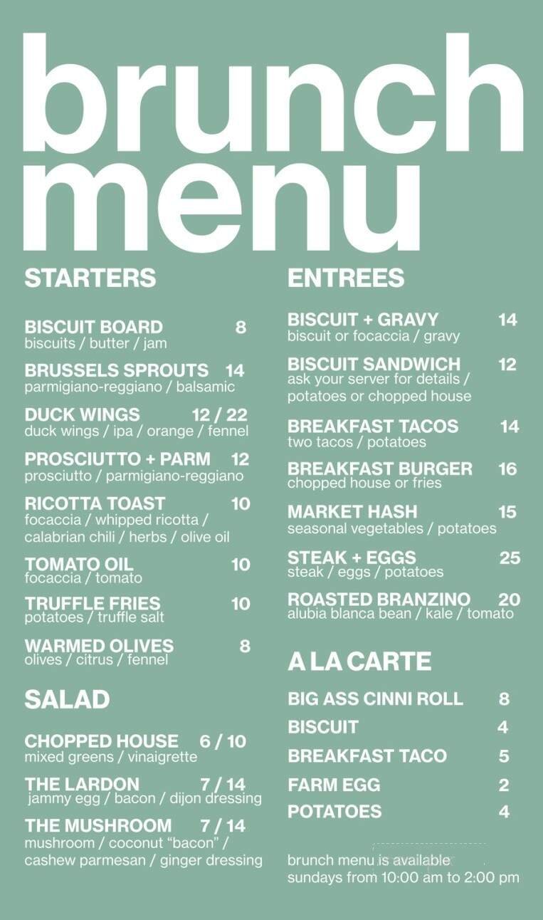 Menu page 1