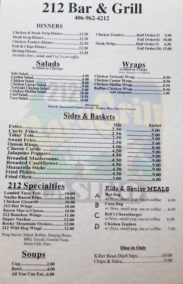 Menu page 2
