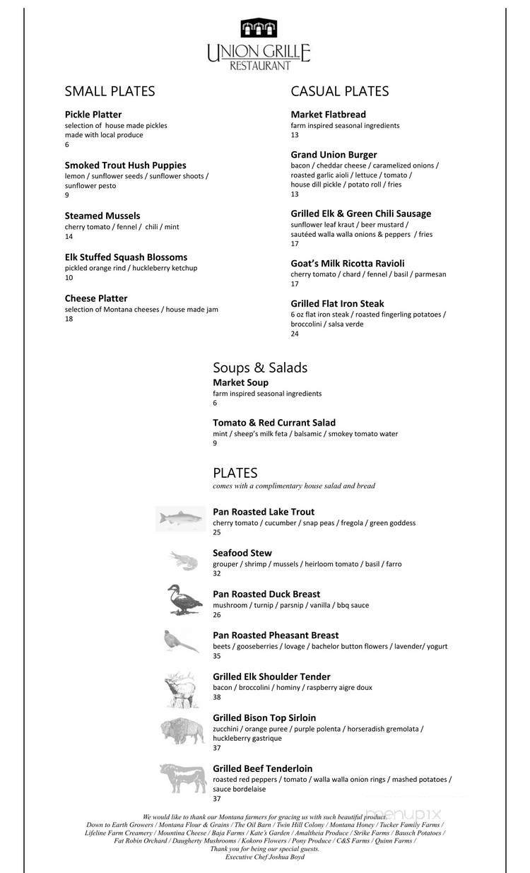 Menu page 1