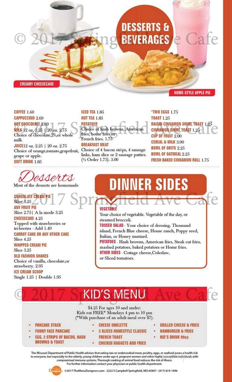 Menu page 1