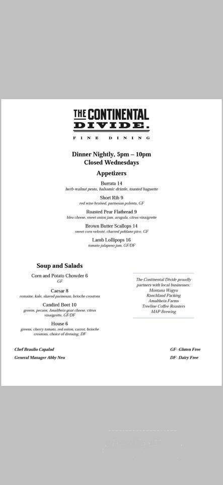 Menu page 2