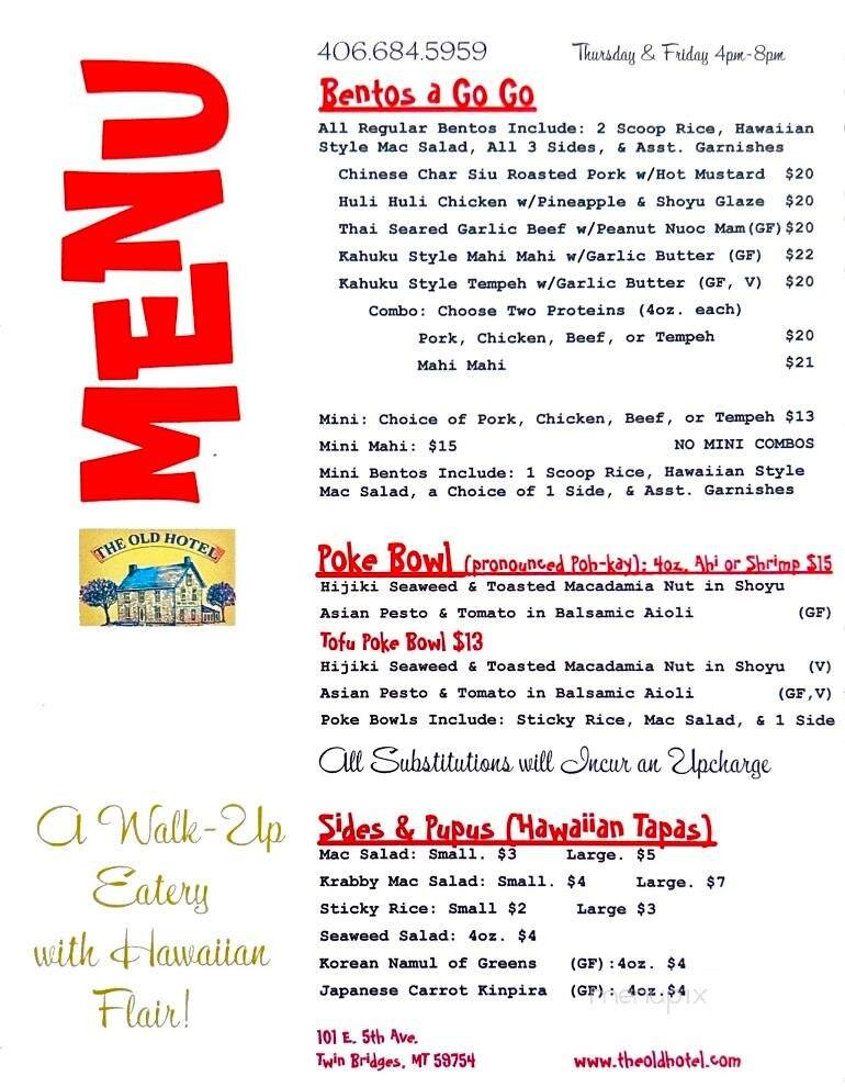 Menu page 1