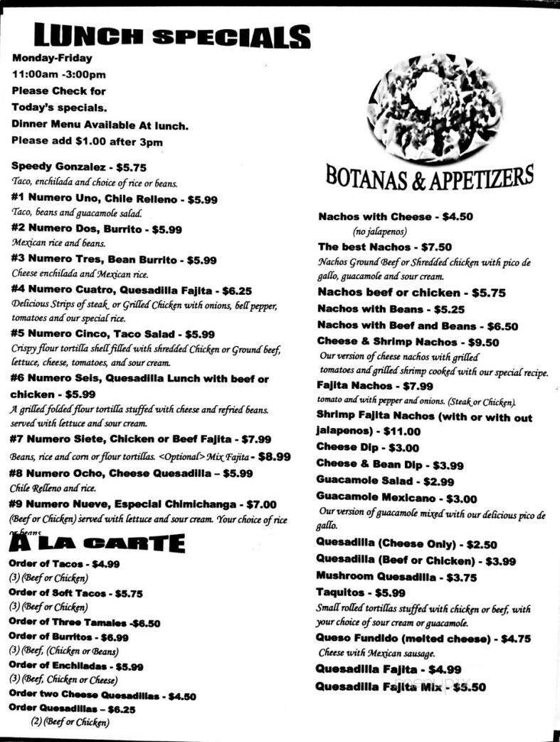 Menu page 2