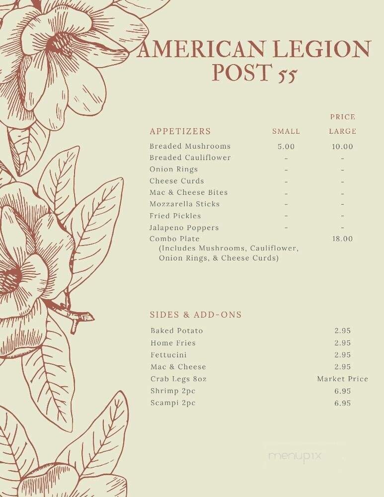 Menu page 1