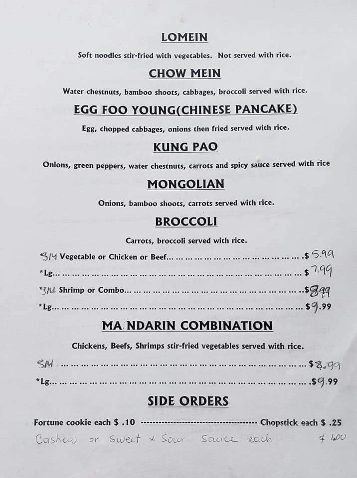Menu page 1