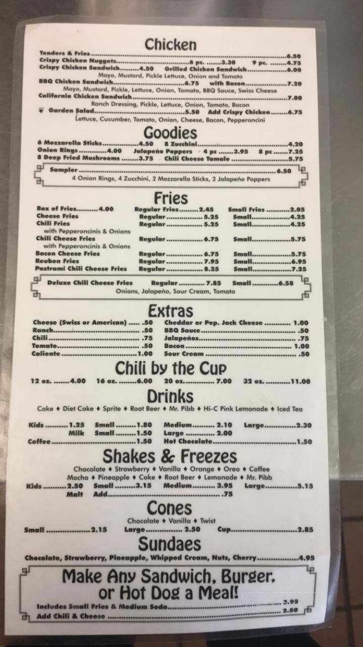 Menu page 1