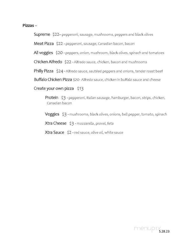 Menu page 2