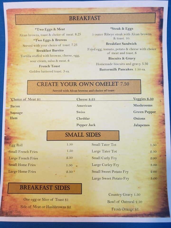 Menu page 1
