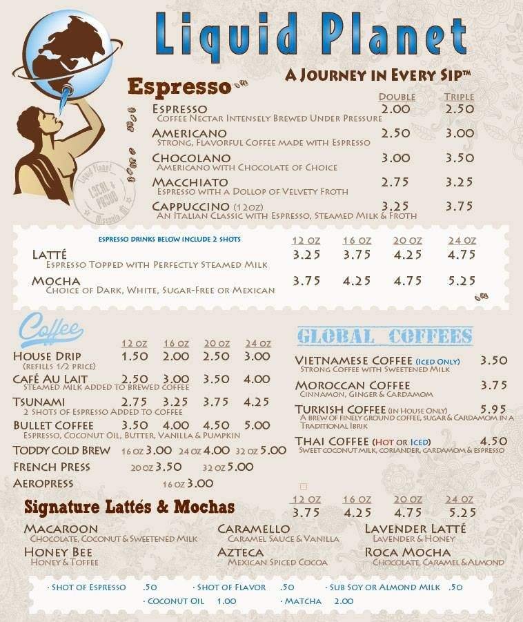 Menu page 1