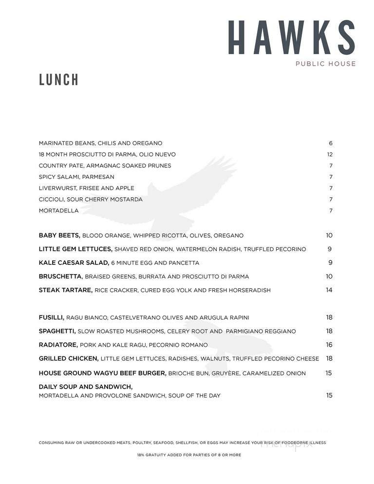 Menu page 1