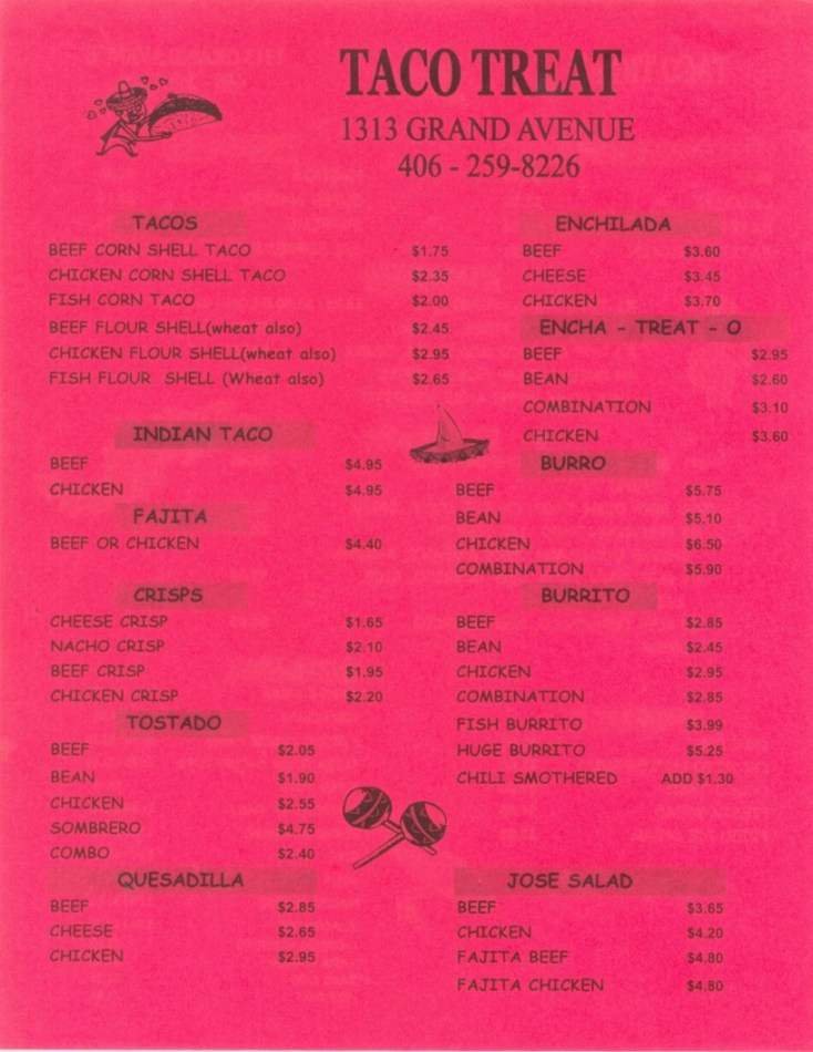 Menu page 1