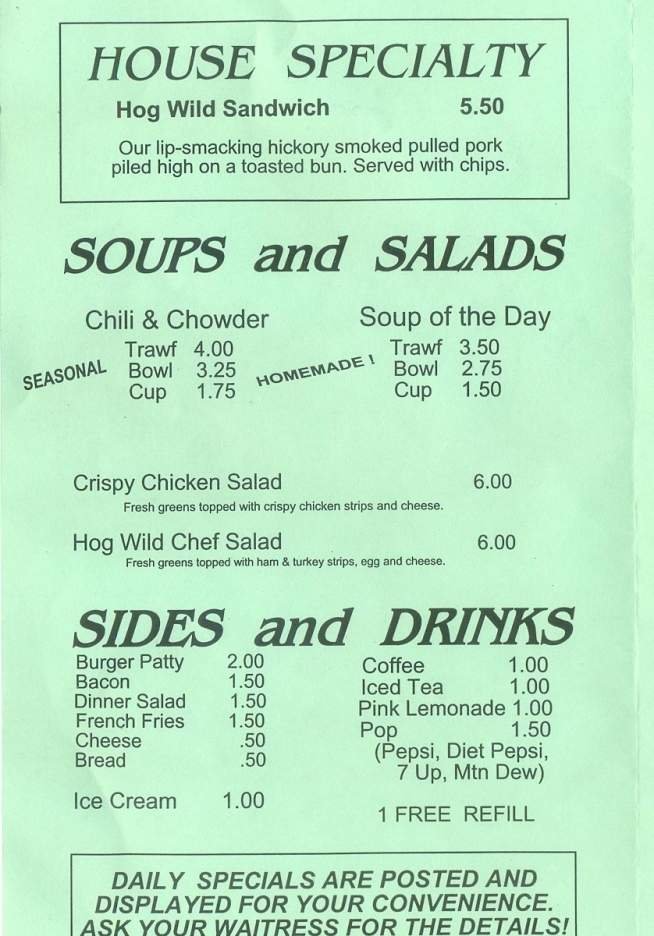 Menu page 2