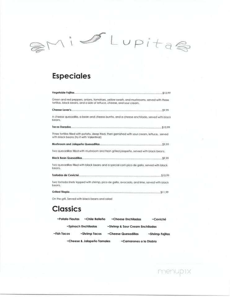 Menu page 1