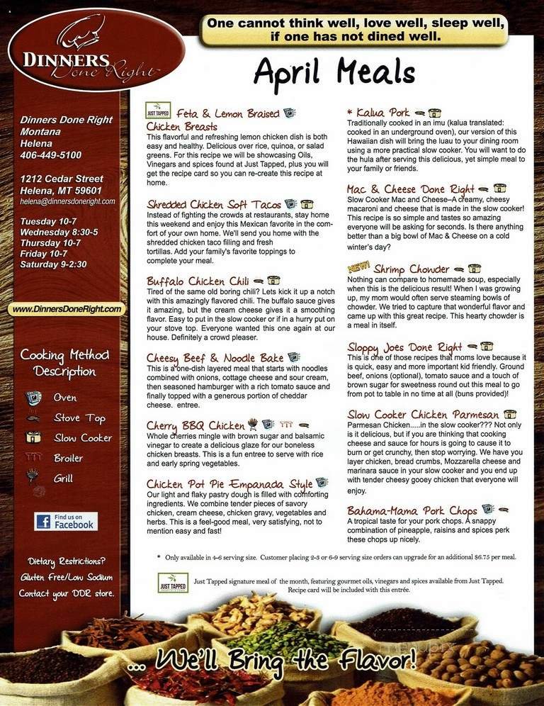 Menu page 2