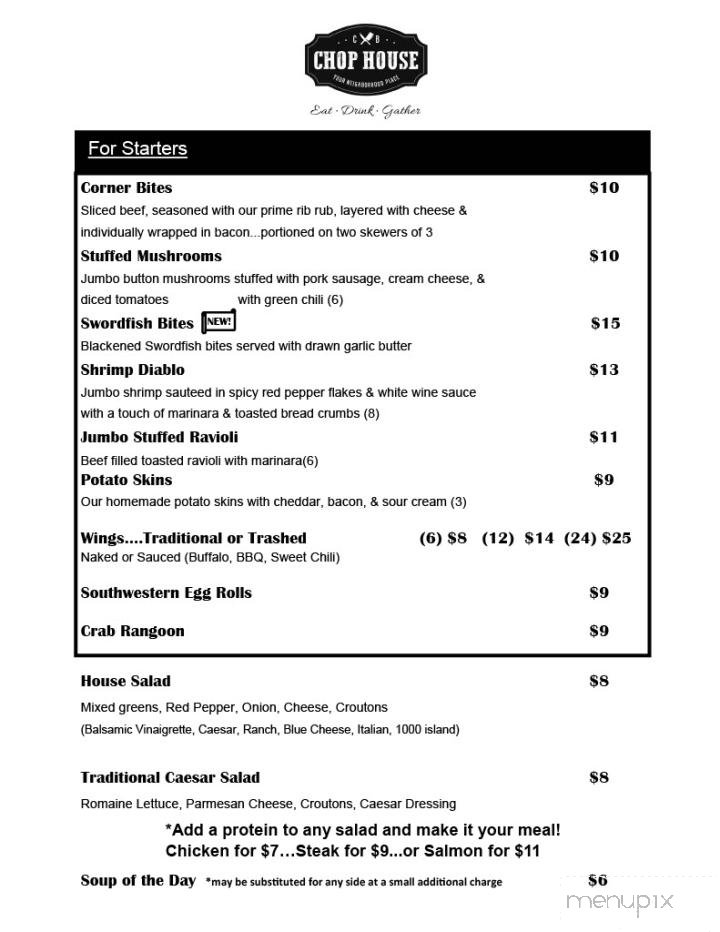 Menu page 1