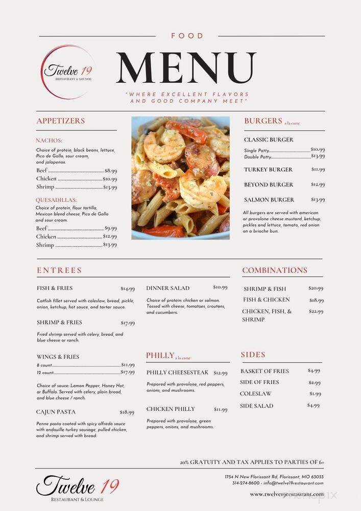 Menu page 1