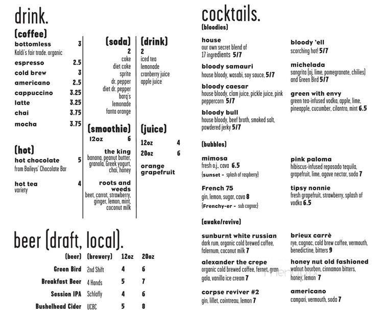 Menu page 1