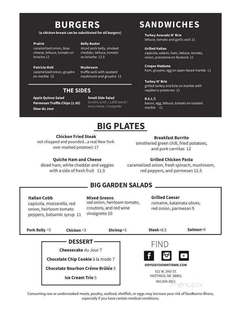 Menu page 1