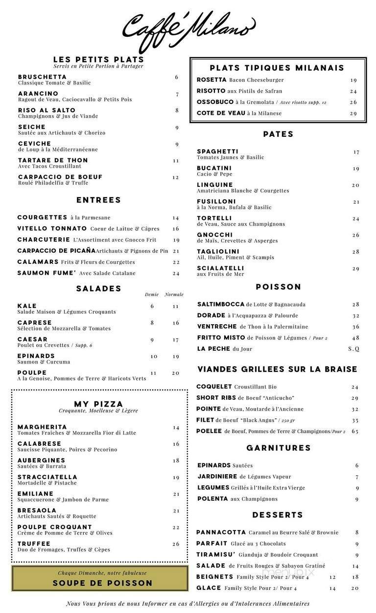 Menu page 1