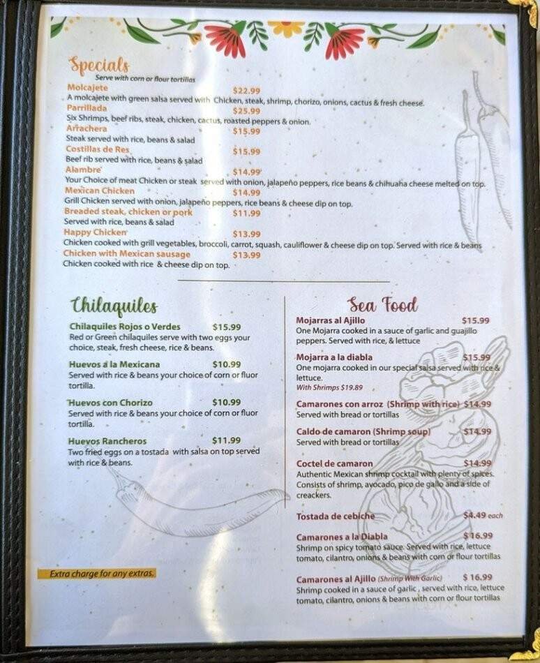 Menu page 1