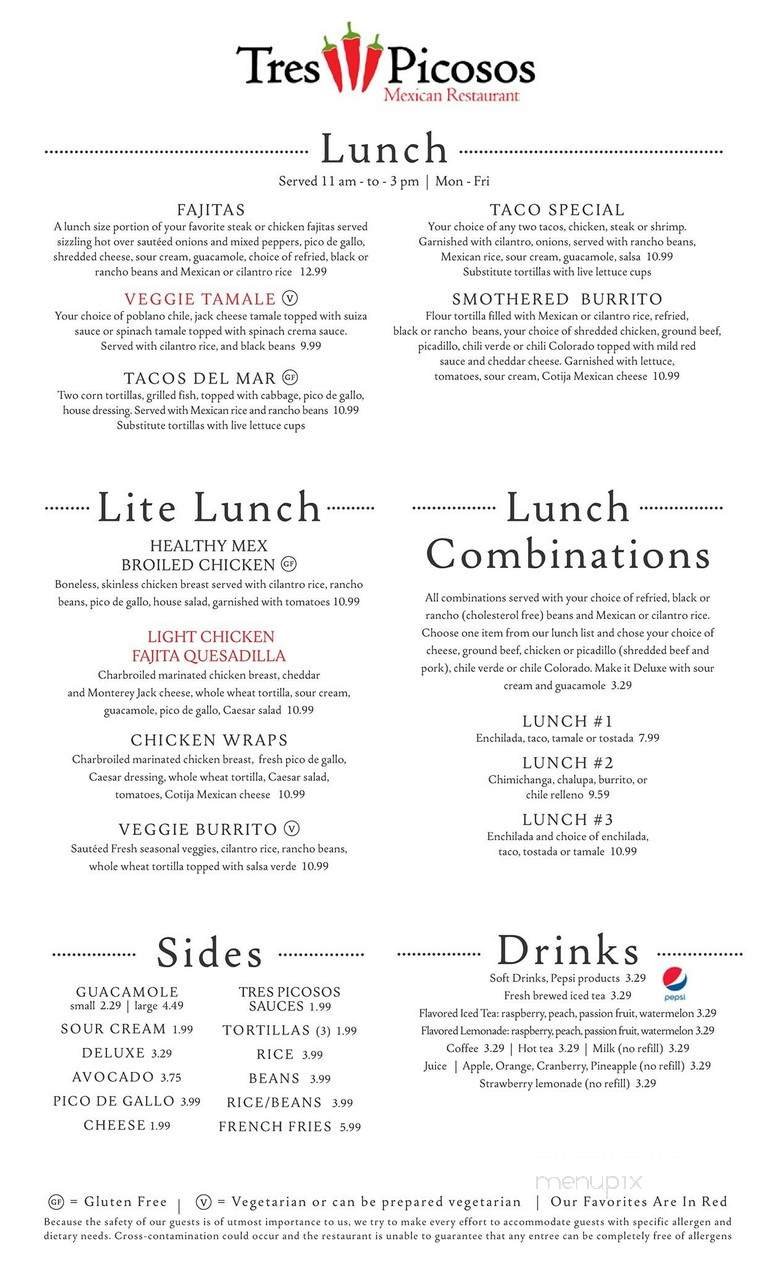 Menu page 1