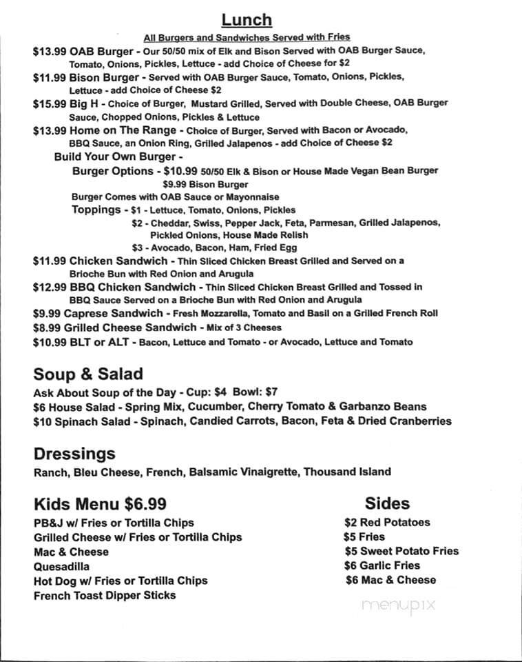 Menu page 1