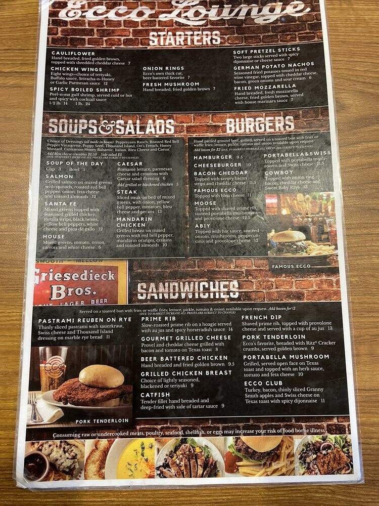 Menu page 1