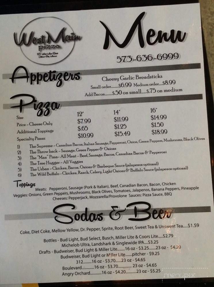 Menu page 1
