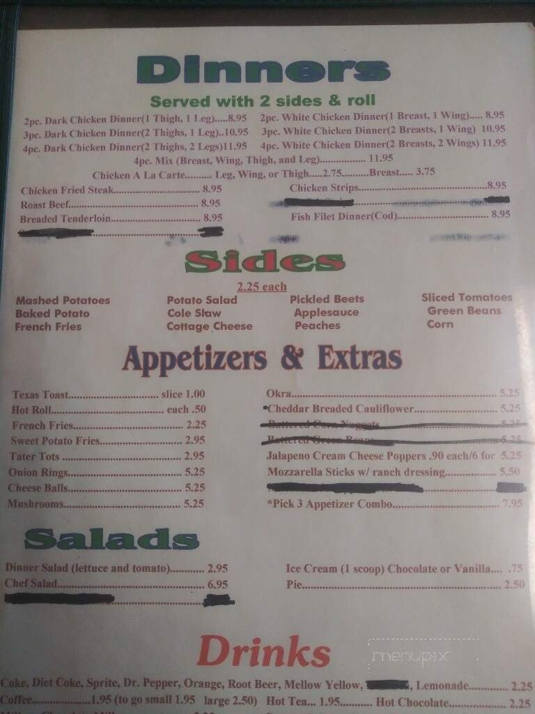 Menu page 2