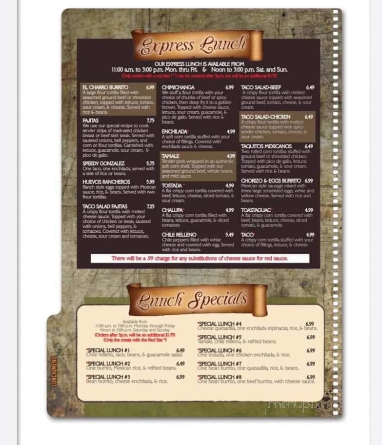 Menu page 1