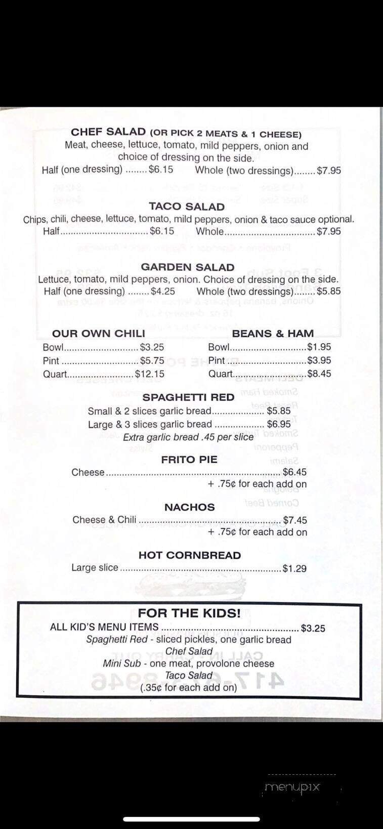 Menu page 2