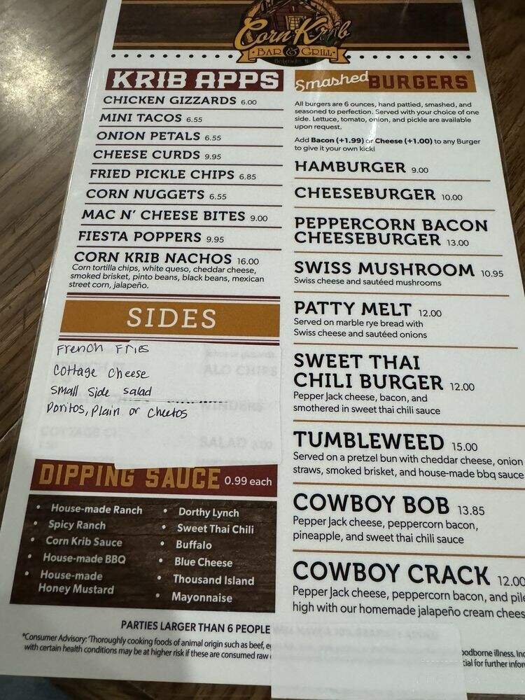 Menu page 2
