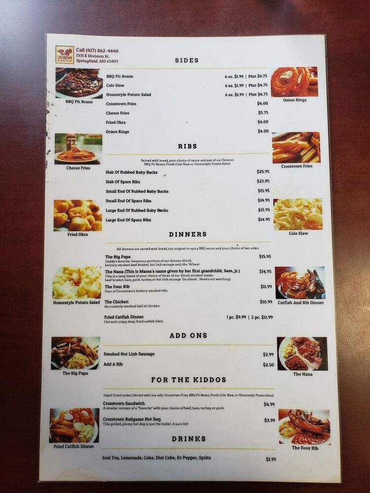 Menu page 1