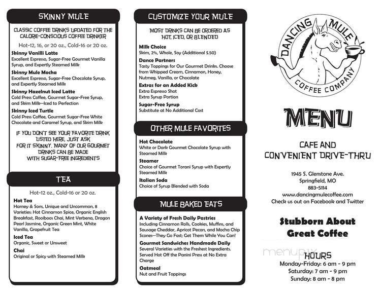 Menu page 1