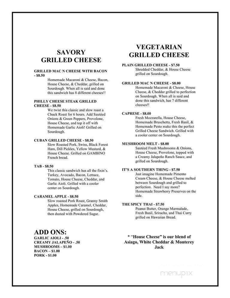 Menu page 1