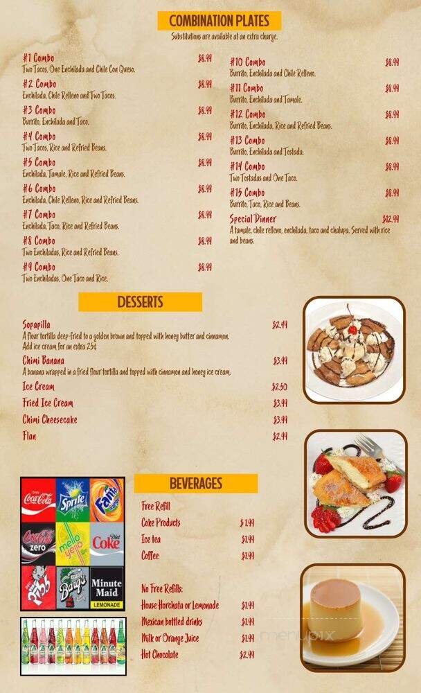 Menu page 1