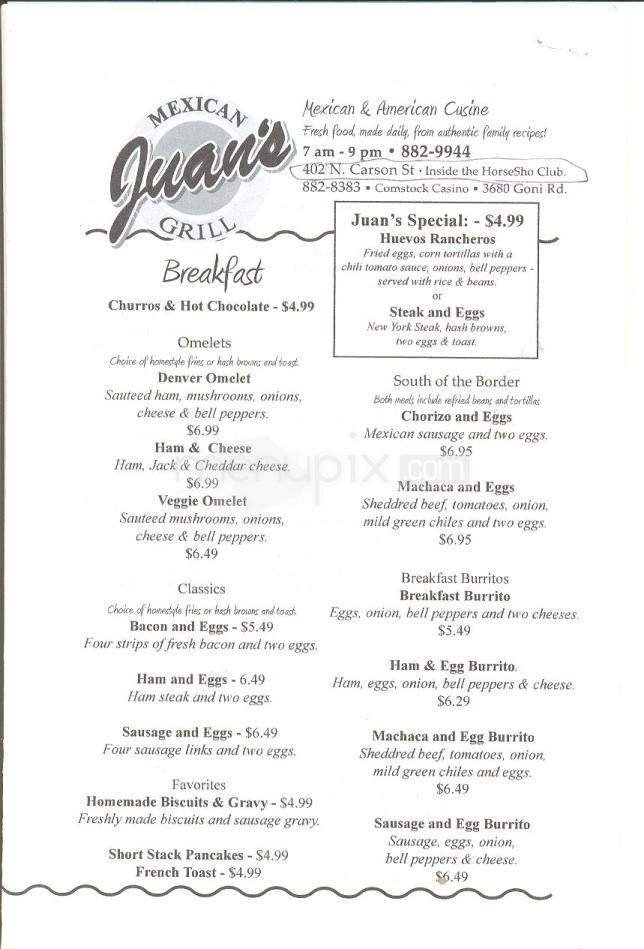 Menu page 1