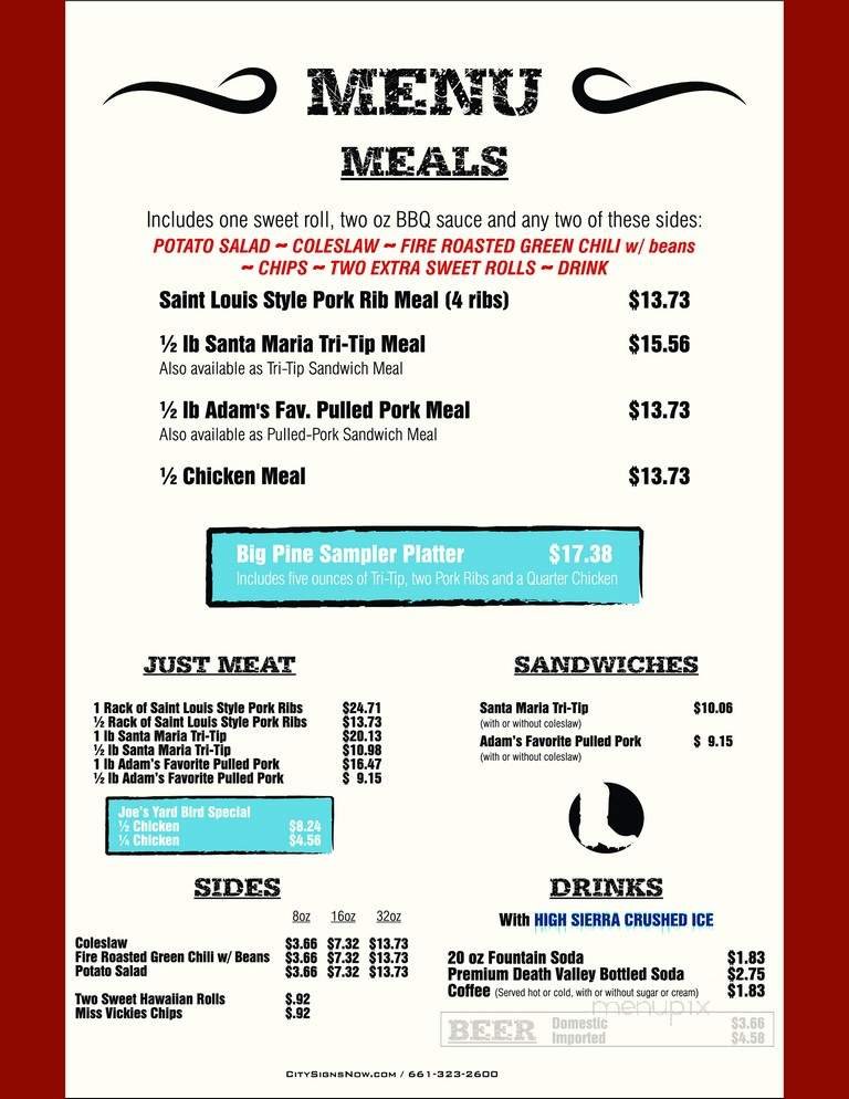 Menu page 1