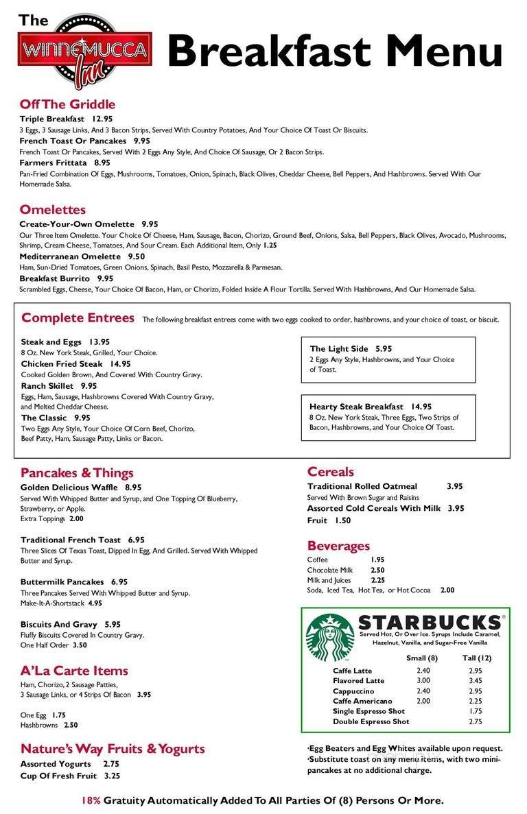 Menu page 1