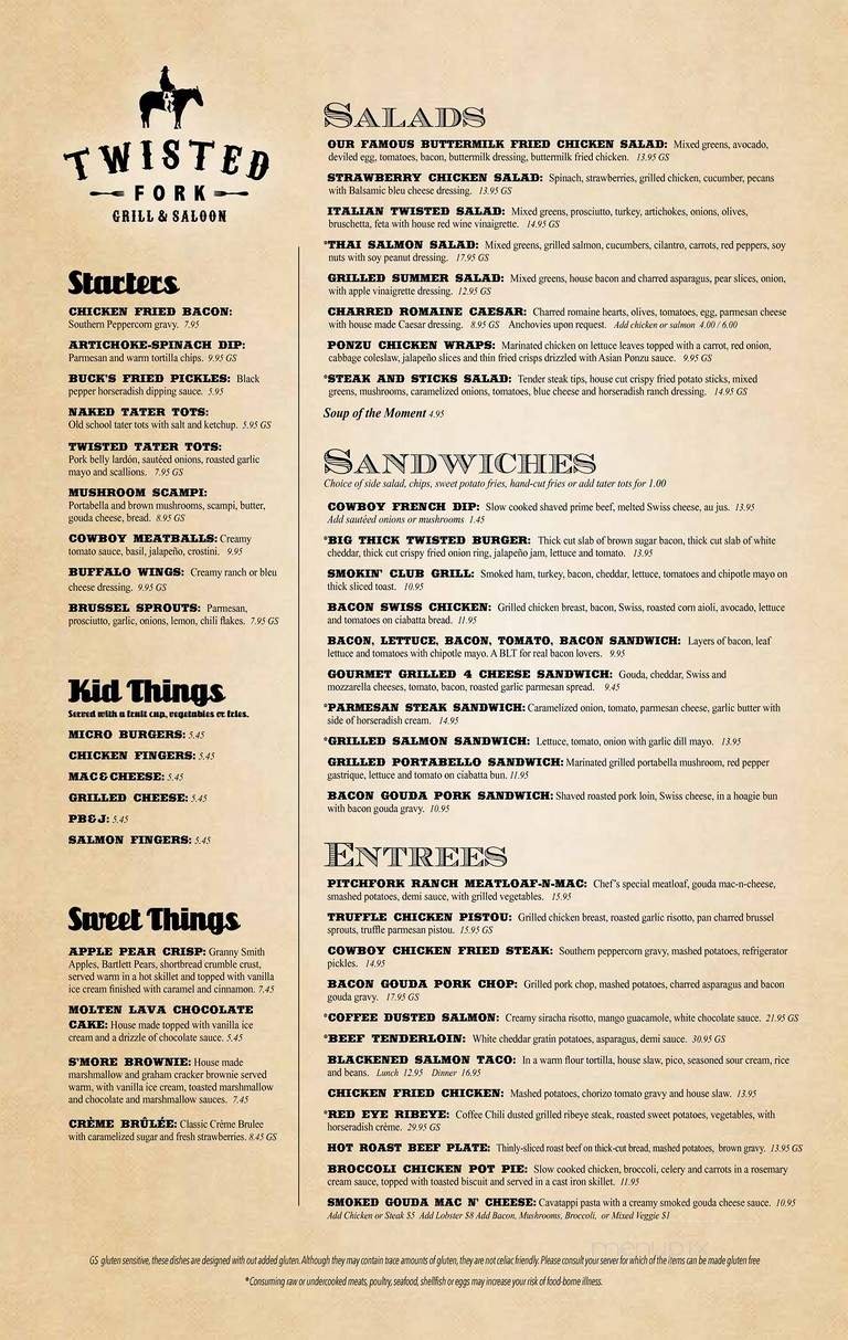 Menu page 1
