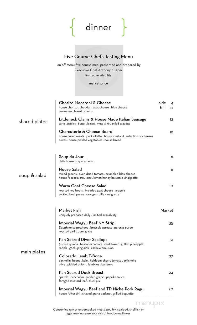 Menu page 1