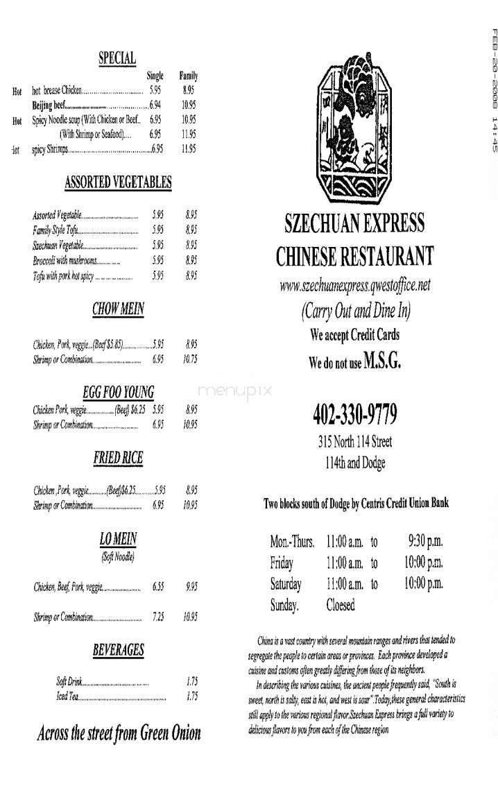 Menu page 1