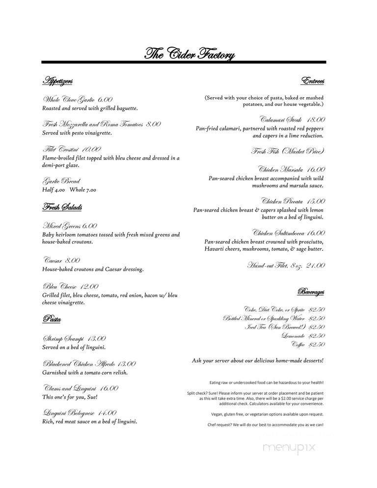 Menu page 2